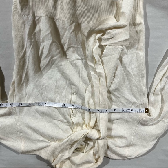 Anthropologie Moulinette Soeurs Elegant White Cream Wool Women's Blouse - Picture 13 of 14